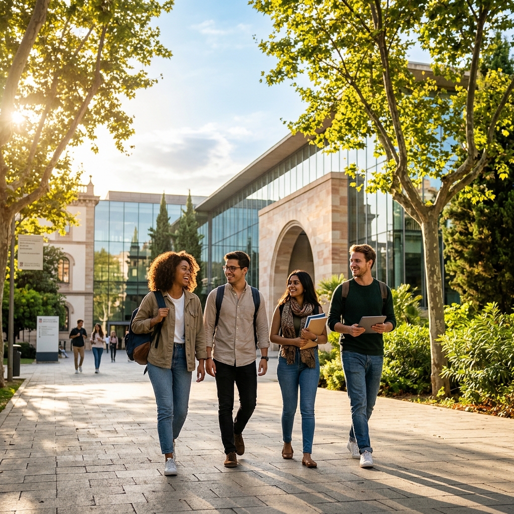 Students on campus